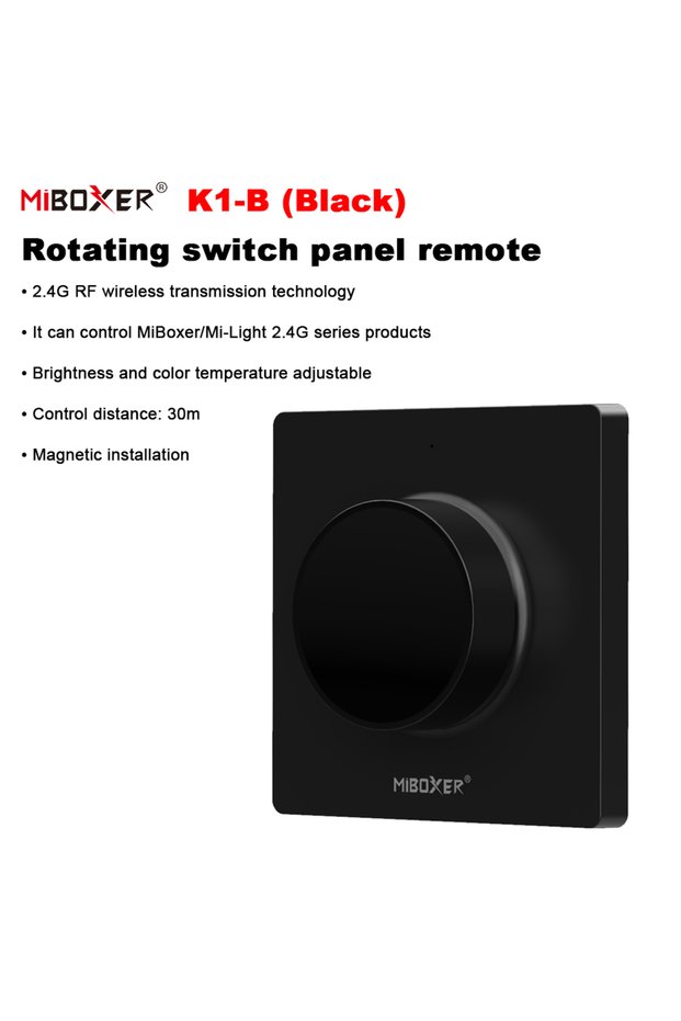 K1-B Miboxer K1 2.4GHZ Rotating Panel Remote Switch Wireless Dimmable Brightness Color Temperature F
