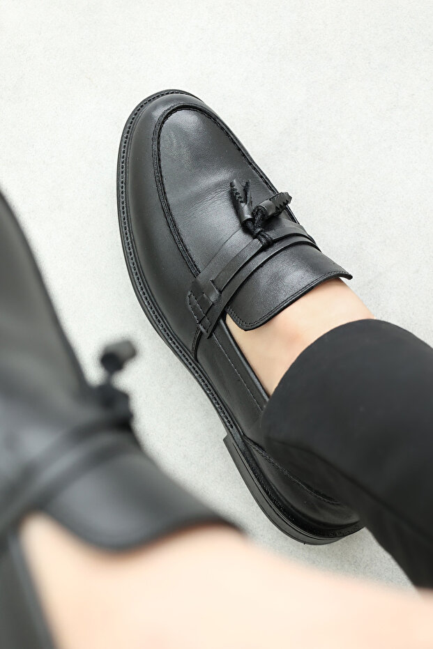 Genuine Leather Black Men's Classic Shoes 819Ma1001
