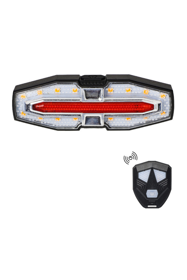 BASED SILVER Bike Rear Light Turn Signal Solar/Basic Wireless Remote Control Bicycle Lamp Type-c Rec