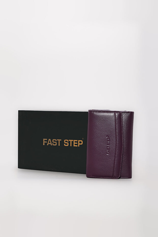 Genuine Leather Plum Women's Bifold Wallet 779Ca2620