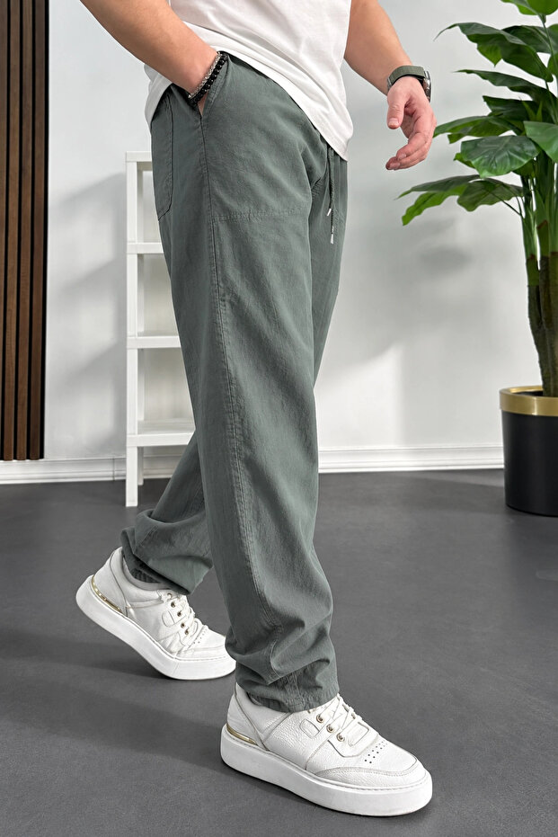 Men's Baggy Fit Trousers Light Green Edw130