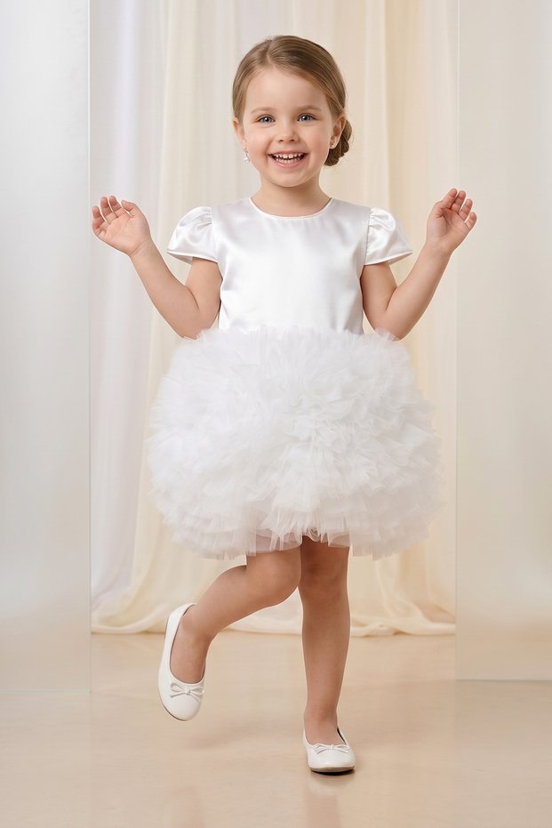 Baby Girl Children's Birthday Party Wedding Dress Tulle Tutu Lined Children's Clothing Baby Clothing Baby Girl Elbytutul