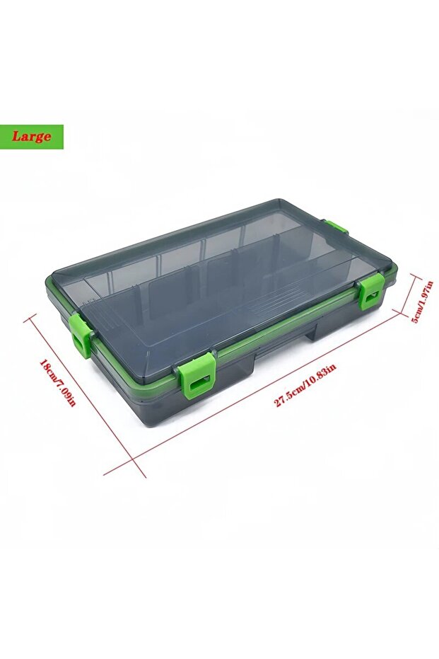 green large Fishing Tackle Box Large Capacity Fishing Accessories Tool Storage Box Fish Hook Lure Fa