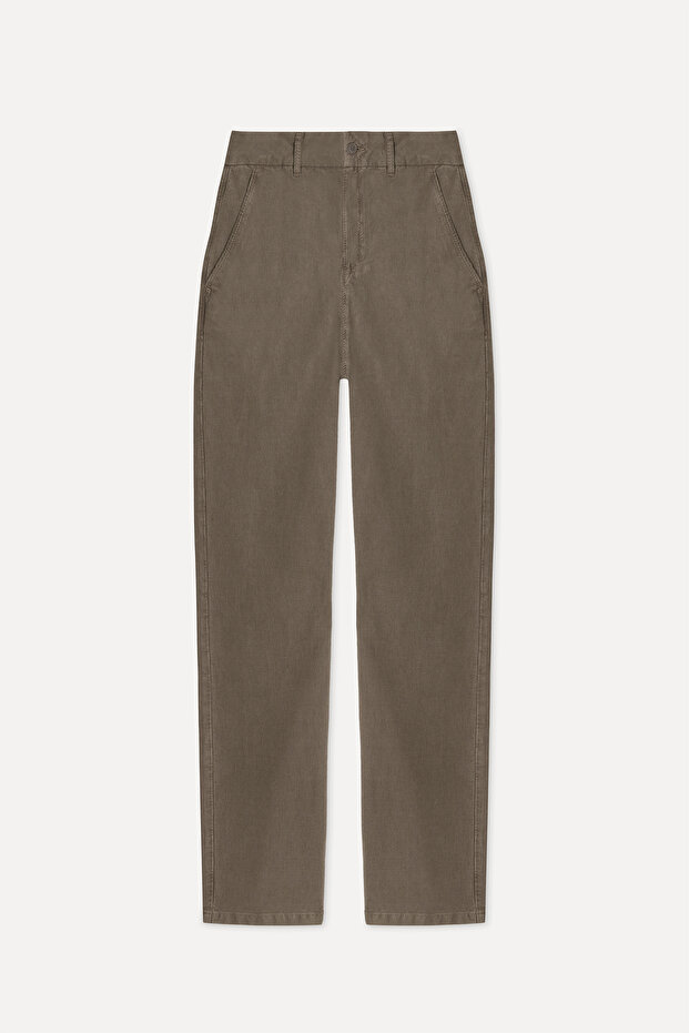 Men's Mink Textured Slim Straight Fit Chino Pants