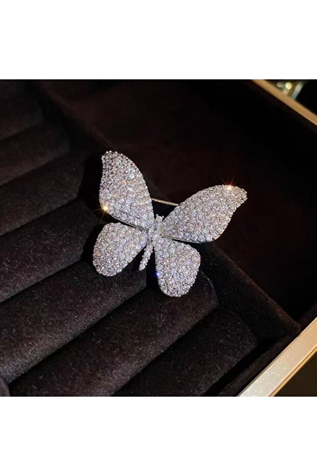 1 Butterfly Brooch, High-End Women's Exquisite and Luxurious Temperament, Suit Jacket, Coat Pin, Acc