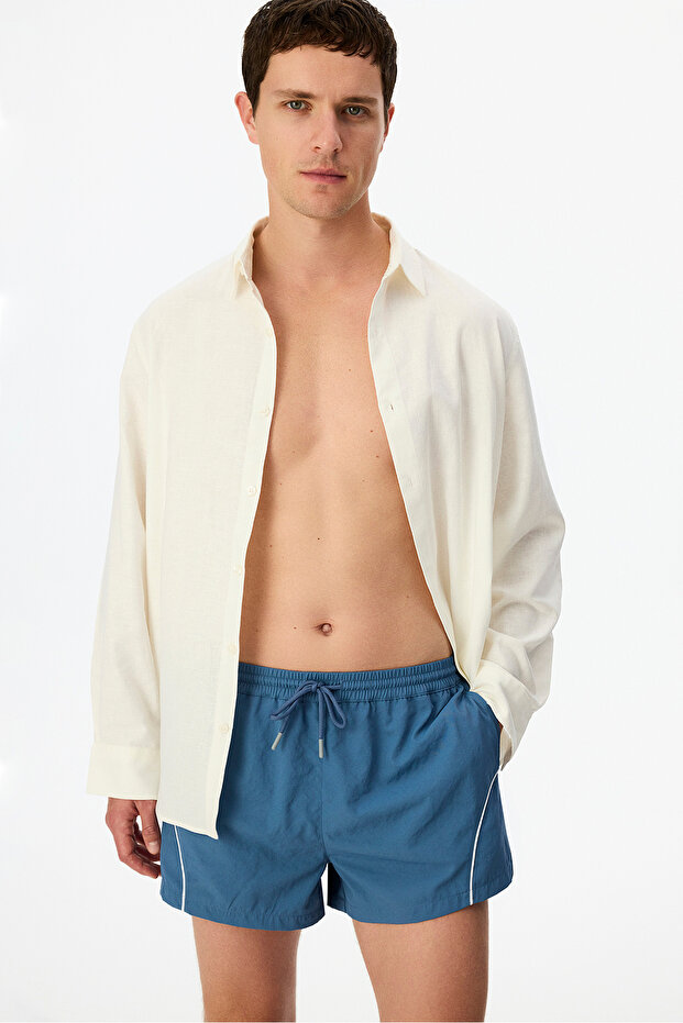 Men's Blue Mindfulness Binding Shorts