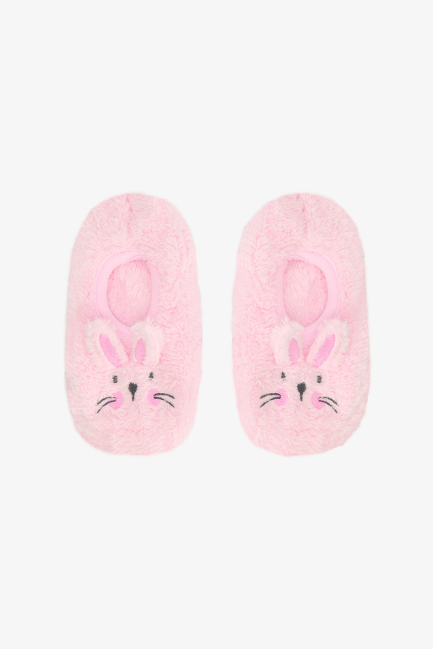 Pink Girl's Rabbit Rabbit Embroidered Accessory Non-Slip Based Home Set