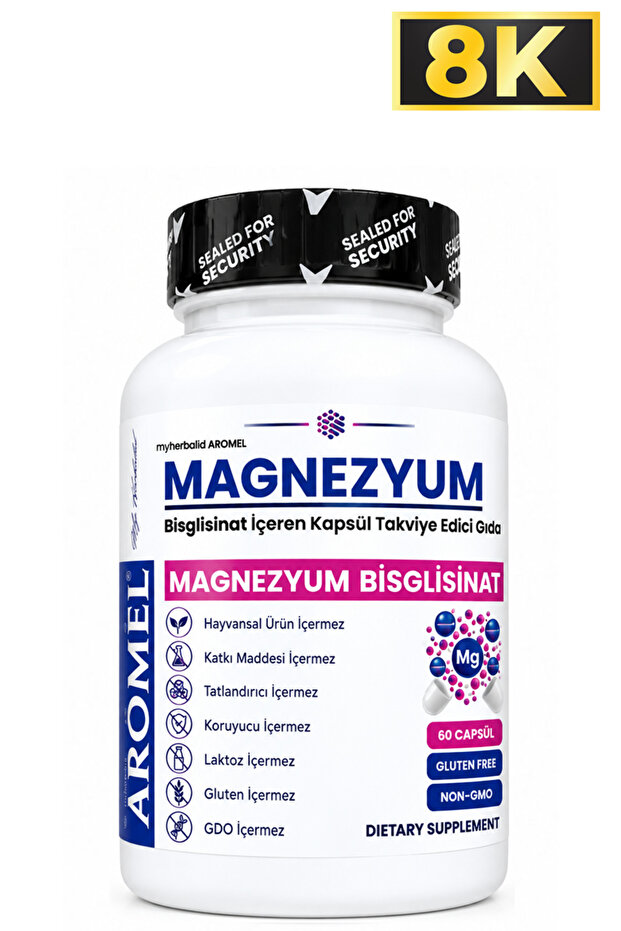 Magnesium Bisglycinate Capsules 60 Pieces | 8K Ultra Hd