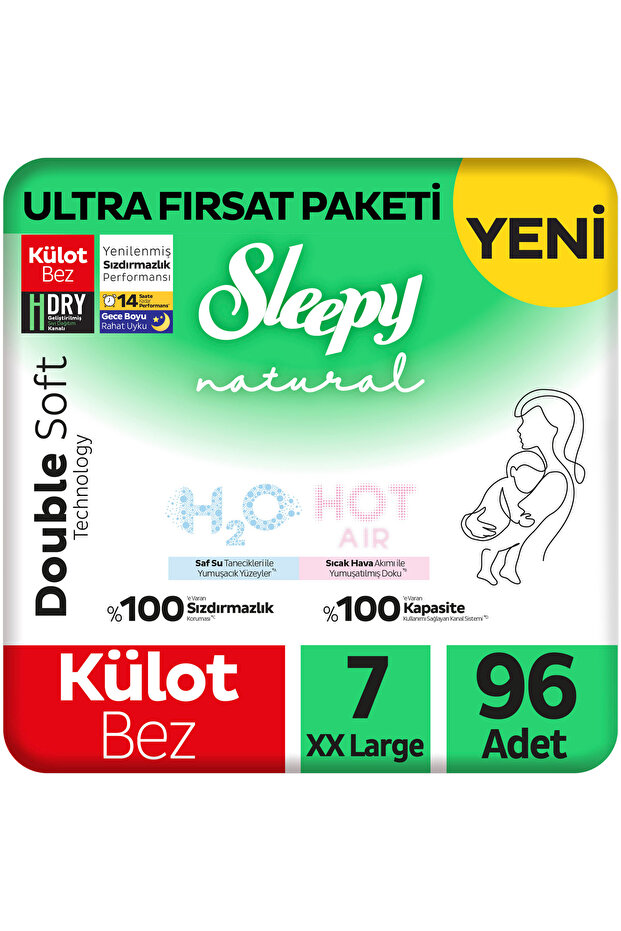 Natural Double Soft Ultra Opportunity Package Panty Diapers Size 7 Xxlarge 96 Pieces