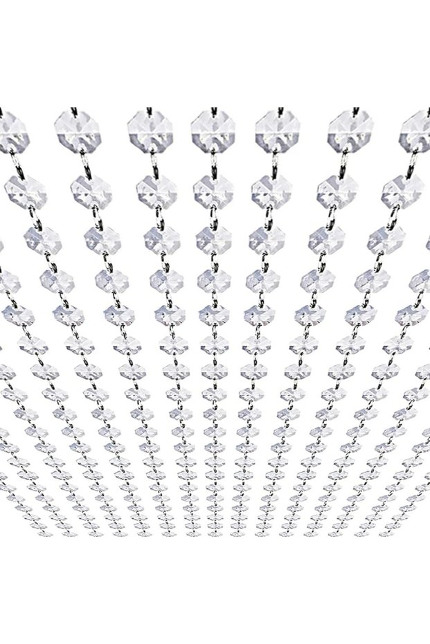 5 Meters 5/15/25/35 Meters Acrylic Crystal Garland Strands Hanging Chandelier Bead Chain Diamond Str