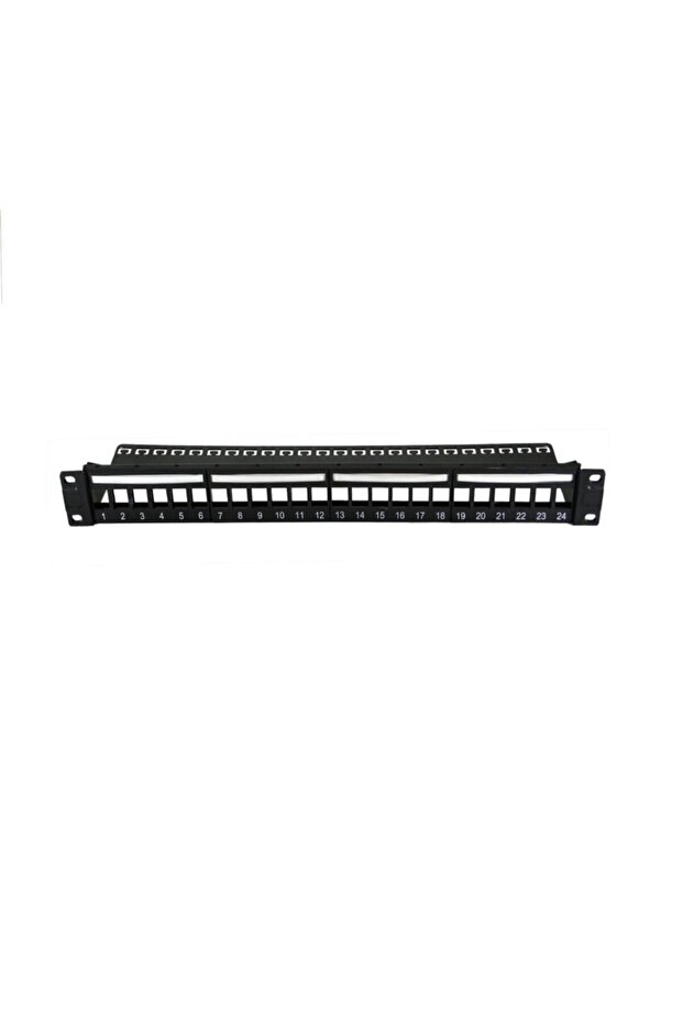 24 Port Boş Patch Panel Cat5 Cat6 Cat7 Ftp