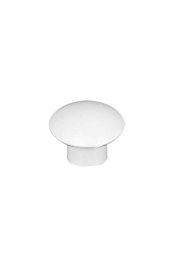 Plastic Cork Button Furniture Cabinet Handle Single Screw White