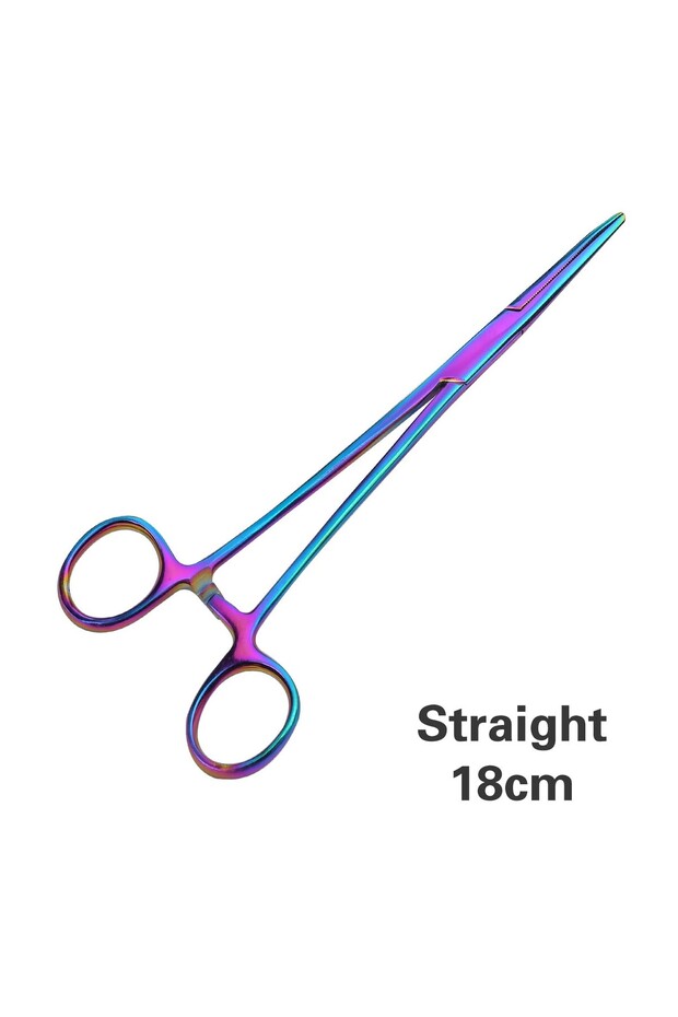 18cm Straight Premium Serrated Fishing Pliers - Stainless Steel Hook Remover & Multi-Purpose Pet Gro