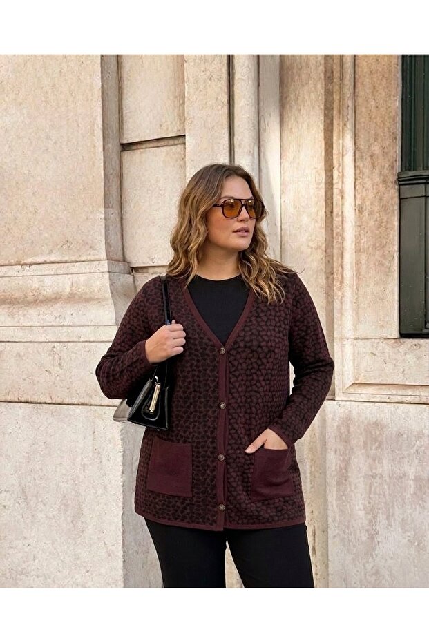 Steel Knit Classic Leopard Pattern Tricot Jacket