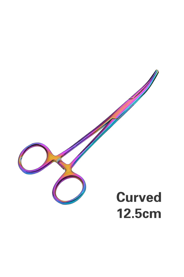 12.5cm Curved Premium Serrated Fishing Pliers - Stainless Steel Hook Remover & Multi-Purpose Pet Gro