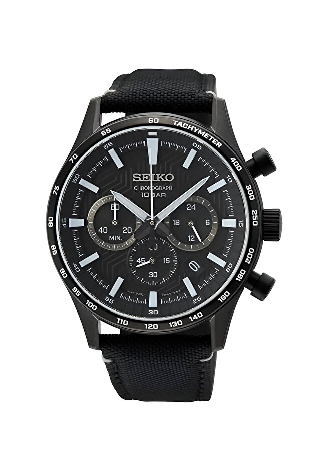 Chronograph Herren Uhr Schwarz Ssb417P1