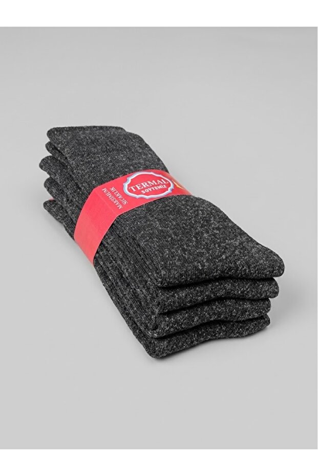 Men's Black Thermal Socks 4 Pairs