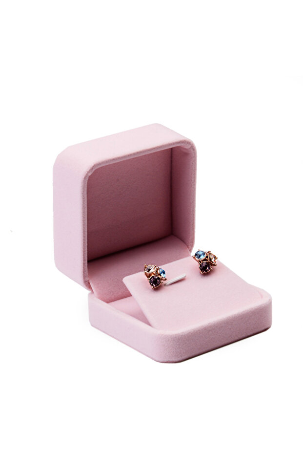 Pink Ear nail Oirlv Velvet Ring Box Classical Earring Necklace Bangle/Bracelet Case Jewelry Gift Box