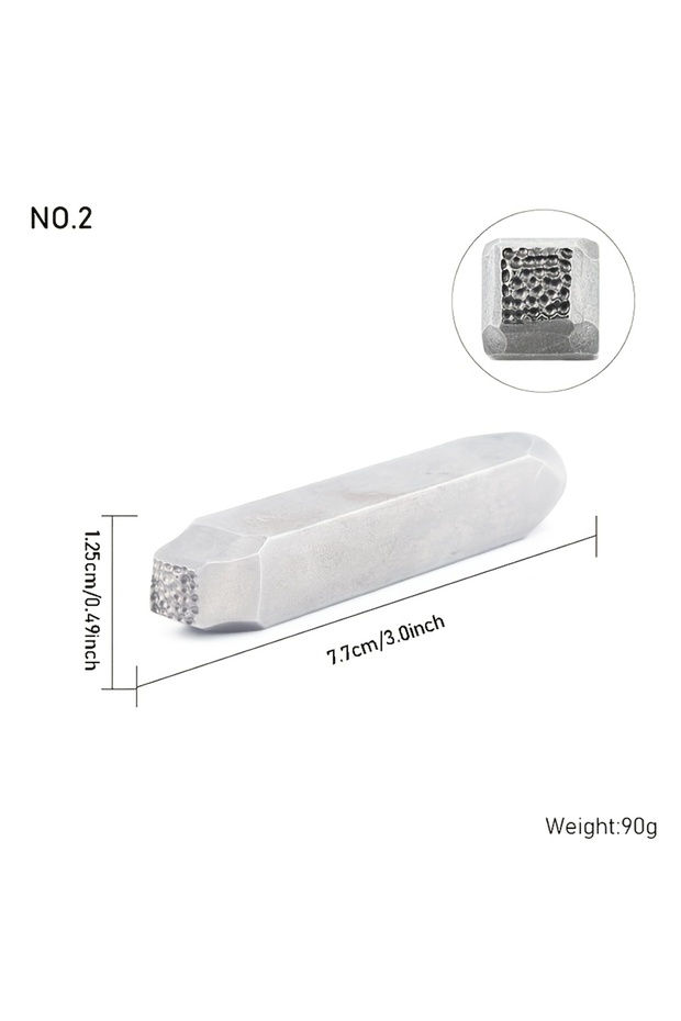 1pc-square 2 Steel Jewelry Stamps Wave and Line Texture Punch Set for DIY Rings Bracelets Craft Mark