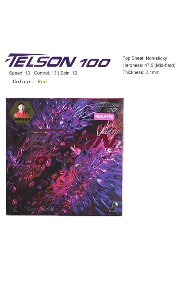 Red Original LOKI TELSON 100 Table Tennis Rubber Non-sticky Ping Pong Rubber Sheet with Pre-tuned Ku