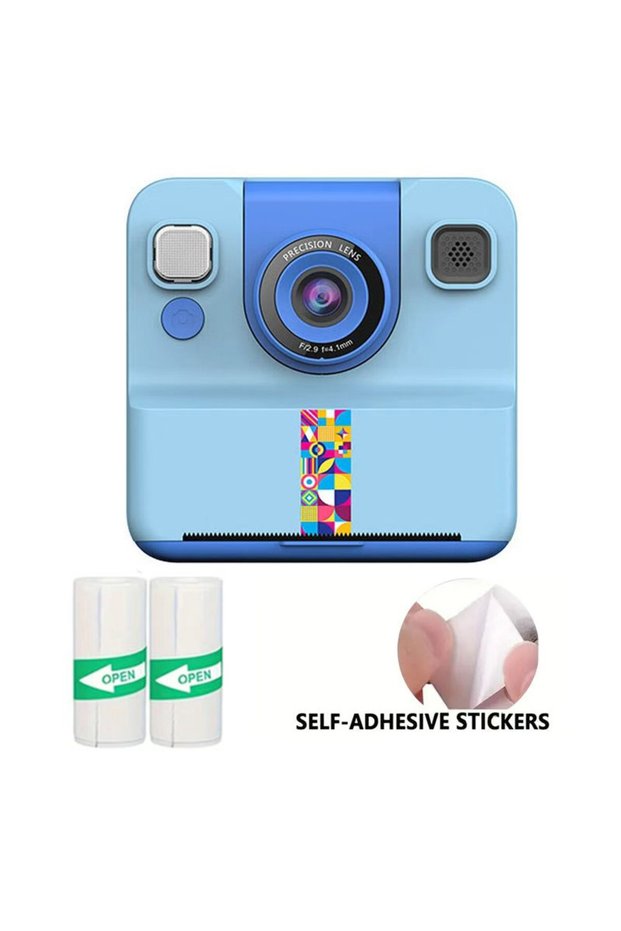 Blue Color Printing Camera Kids Instant Camera 1080P Thermal Print Toys Camera Print Photo Video Gam