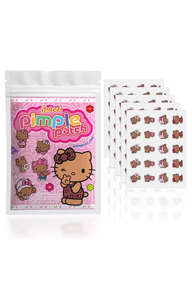 100PCS 100PCS Hello Kitty Cute Face Stickers, Hydrocolloid Pimple Patches for Invisible Blemish Conc