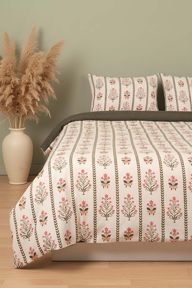 Lora Double Breathable Cotton Duvet Cover Set