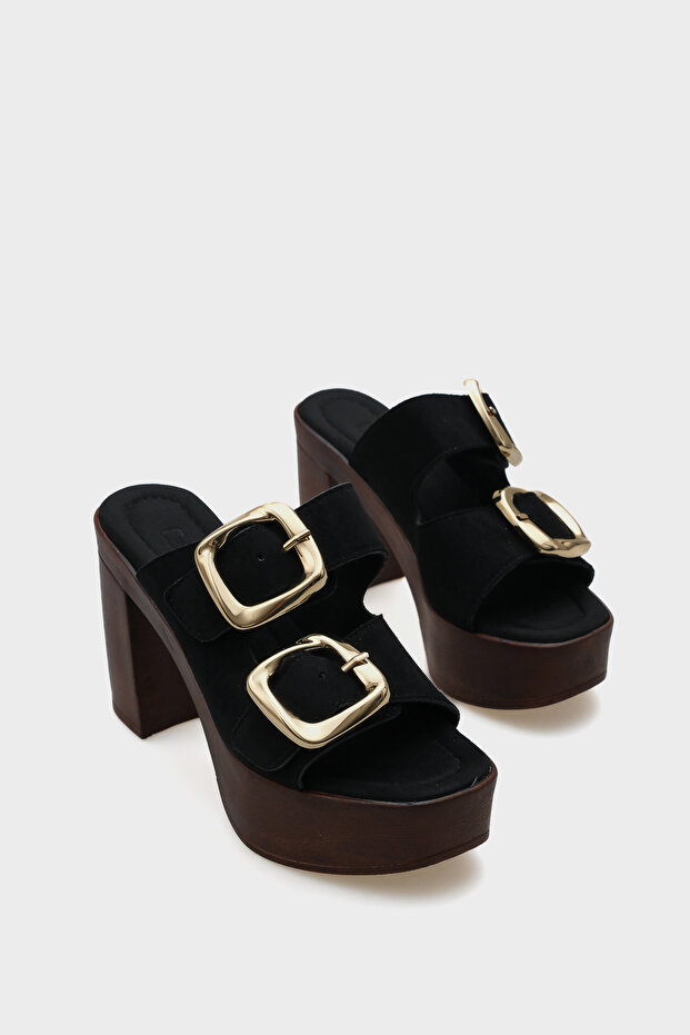 Marje Platform Suede Single Strap Women's Slippers