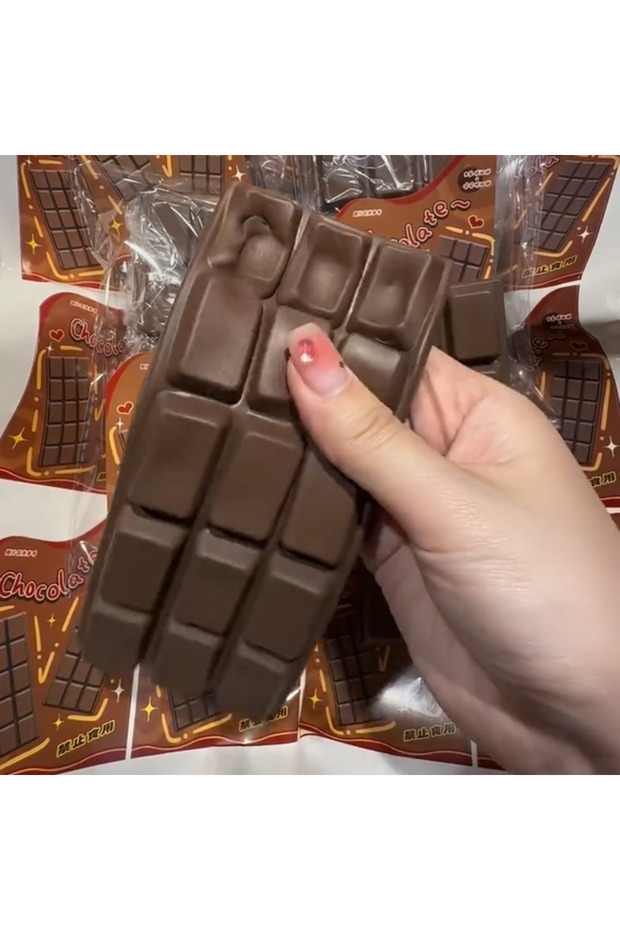 1pcs Chocolate Bar Squishy Stress Relief Toy Slow Rising Soft Squeeze Sticky Toy For Adult Anxiety R