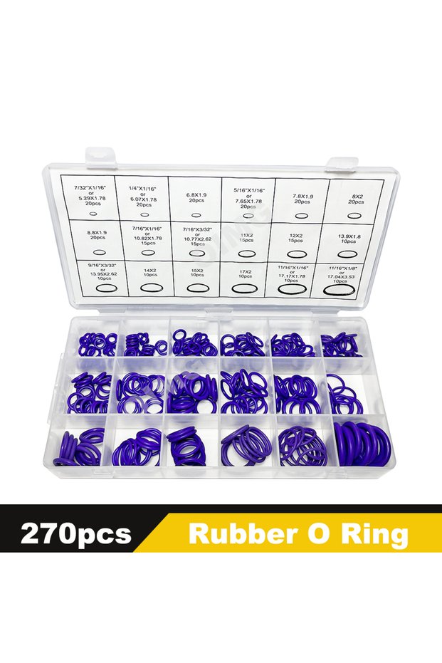 270pcs purple Car Air Conditioning O Ring Nitrile Rubber Sealing Gasket Washer Resist Oil and Heat f