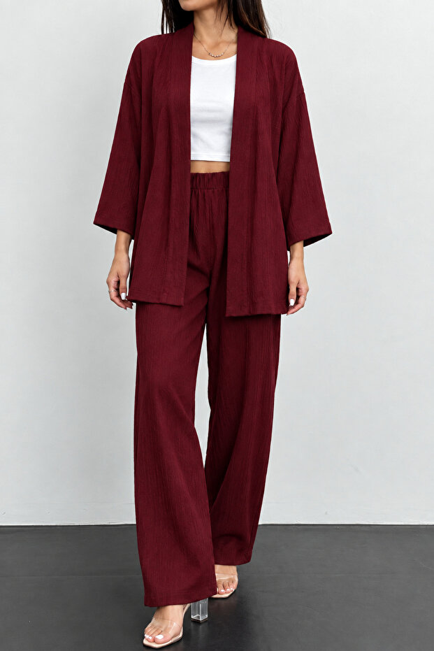 Stylish - Kimono Cardigan Burümcuk Set Oversize Low Sleeves m - 6XL
