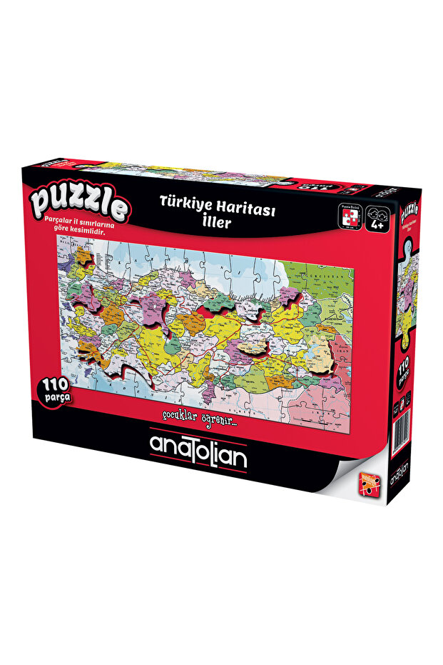 110-Piece Educational Puzzle - Turkey Map Provinces 7401