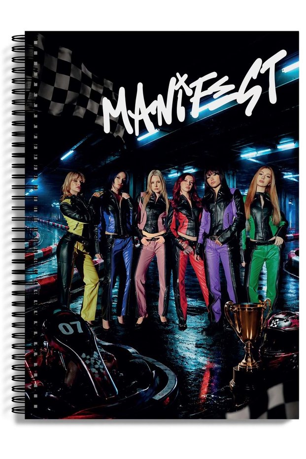 Mani̇fest notebook a4 spiral 80 sheets pp cover checked model 5