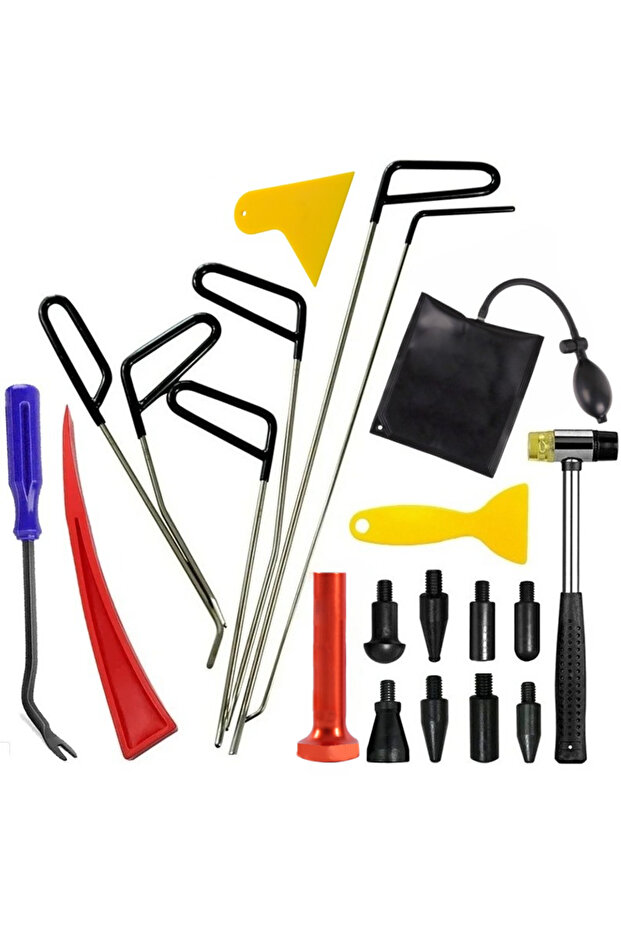 Kit 1 Car Body Dent Removal Crowbar Kit Auto Hail Dent Disassembly Repair Hooks Push Rods Tools for