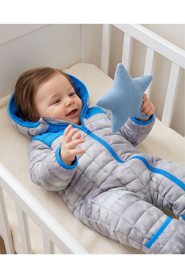 Baby Jumpsuit Coat Inside Winter Cute