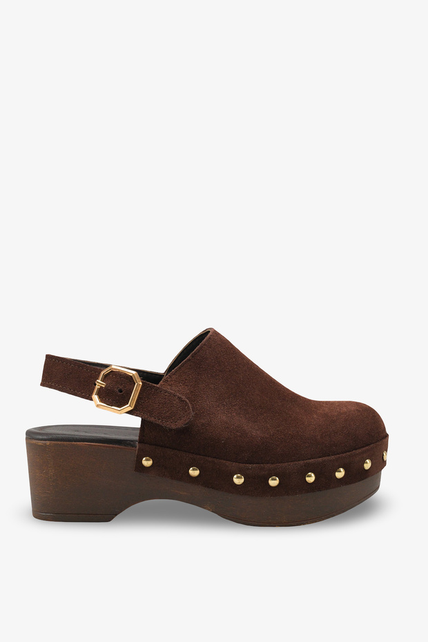 Astrid Women's Genuine Leather Wedge Shoes - Brown Suede