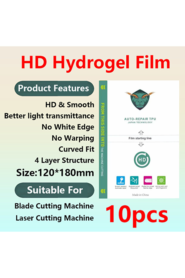 Hydrogel Film 10pcs HD Clear Flexible Hydrogel Film 10-60PCS - Universal Phone Front Screen Protecto