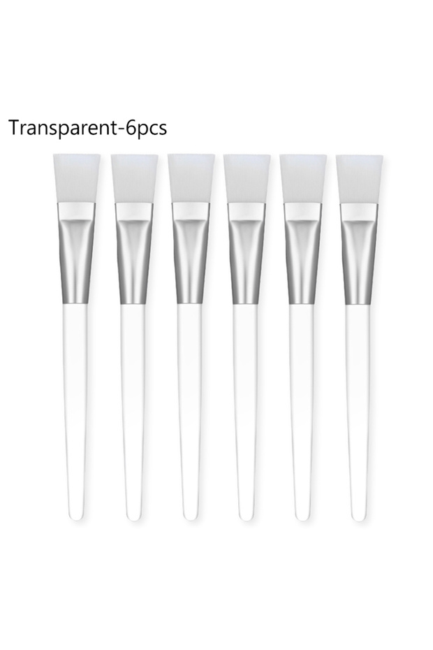 Transparent-6pcs 12/6/2pcs Facial Mask Brushes Set Face-Mask Applicator Soft Facial Application Brus