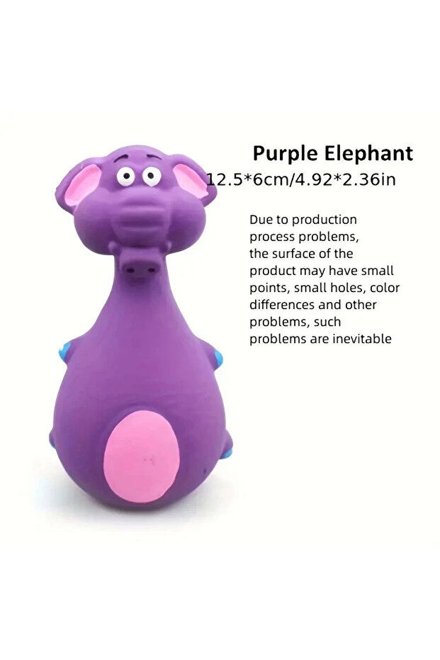 purple elephant Soft Rubber Chewy Toys Four Styles Squeaky Interactive Throwing Games Cute And Fun S