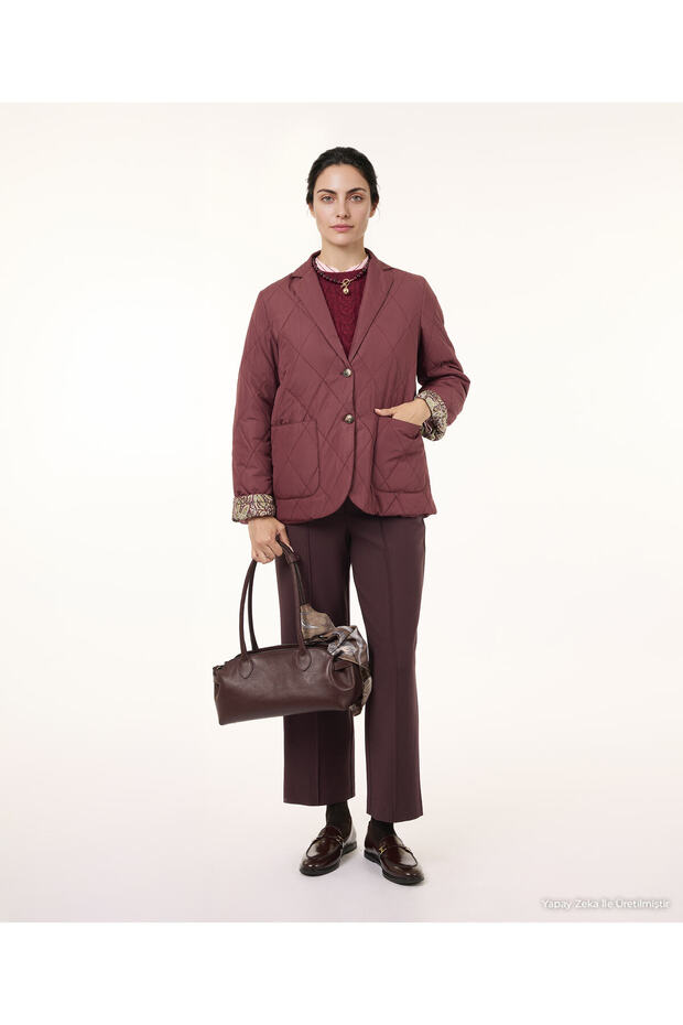 Regular Jacket Collar Long Sleeve Coat