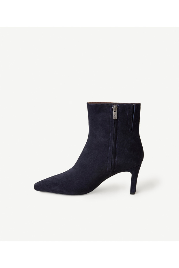 Suede Mid-Heel Boots