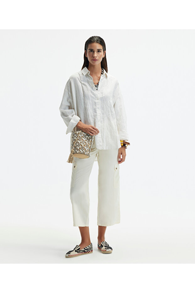 Cargo Pocket Detailed Loose Cut Trousers