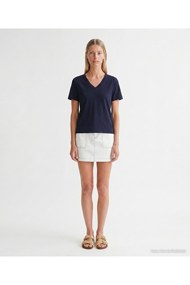 Regular V-Neck Short Sleeve T-Shirt