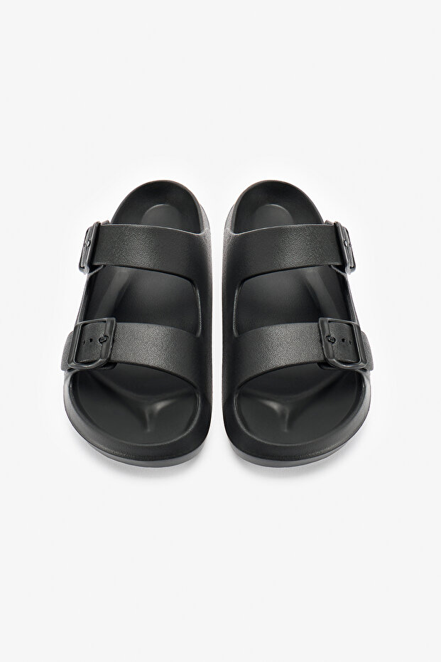 Black Plassy Slippers