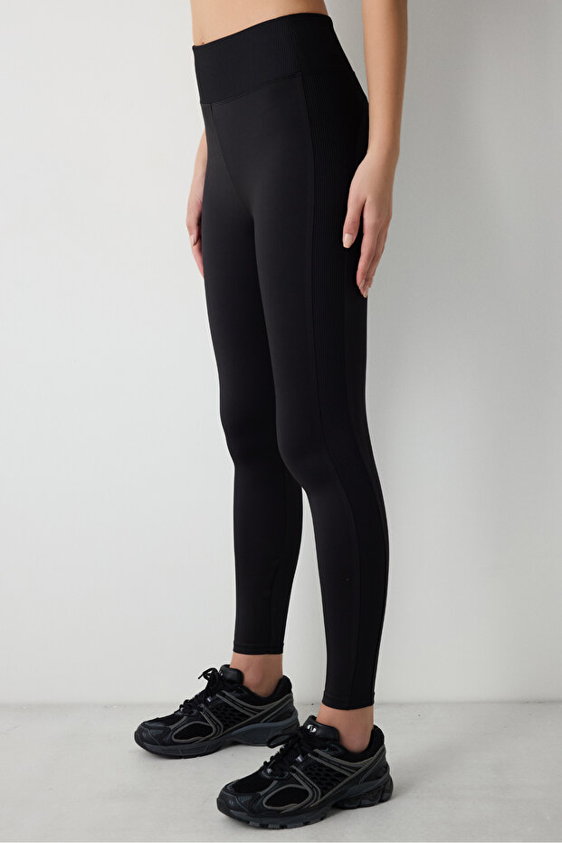 Waist Black Leggings