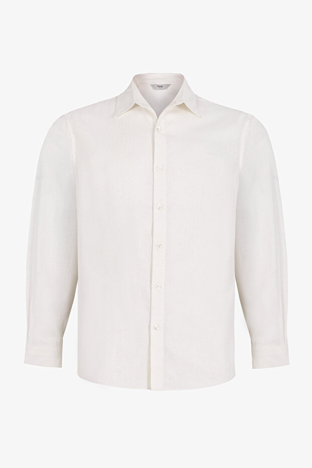 Men's White Air Linen Blend Shirt