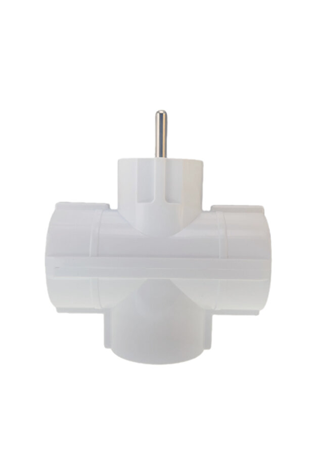 WHITE European Type Conversion Plug 1 TO 3 Way EU Standard Power Adapter Socket 16A Travel Plugs AC