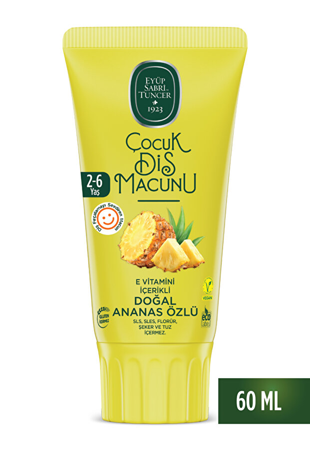 Natural Pineapple Extract Children's Toothpaste for 2-6 Years Old 60 ml