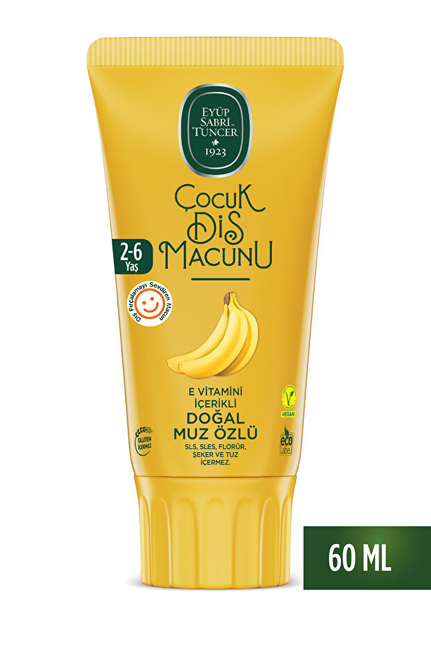 Natural Banana Extract Children's Toothpaste for 2-6 Years Old 60 ml