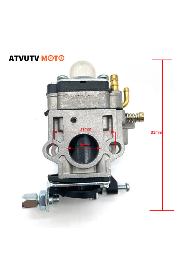 15mm 11mm 15mm Carburetor Carb For 2-Stroke Hedge Trimmer 22cc 26cc 33cc 34cc 43cc 49cc 52cc Brushcu
